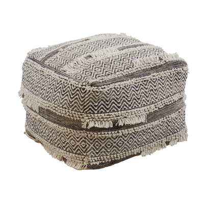 PU195 Textured Handwoven Pouf | Rental