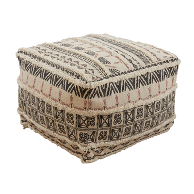 PU197 Printed And Tufted Pouf | Rental