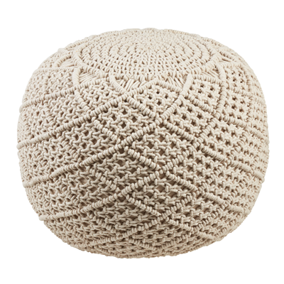 PU315 Macramé Pouf | Rental