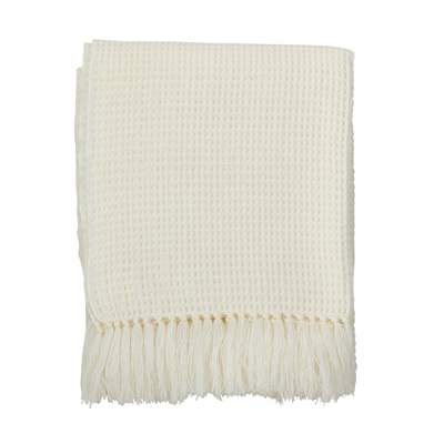TH021 Tasseled Waffle Weave Throw | Rental