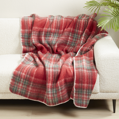 TH250 Faux Mohair Plaid Throw | Rental