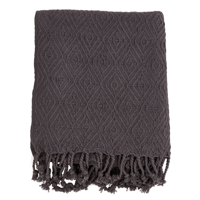 TH251 Diamond Weave Tassle Throw | Rental